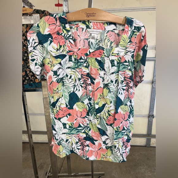 Christopher & Banks Tops Christopher Banks Lightweight Tropical